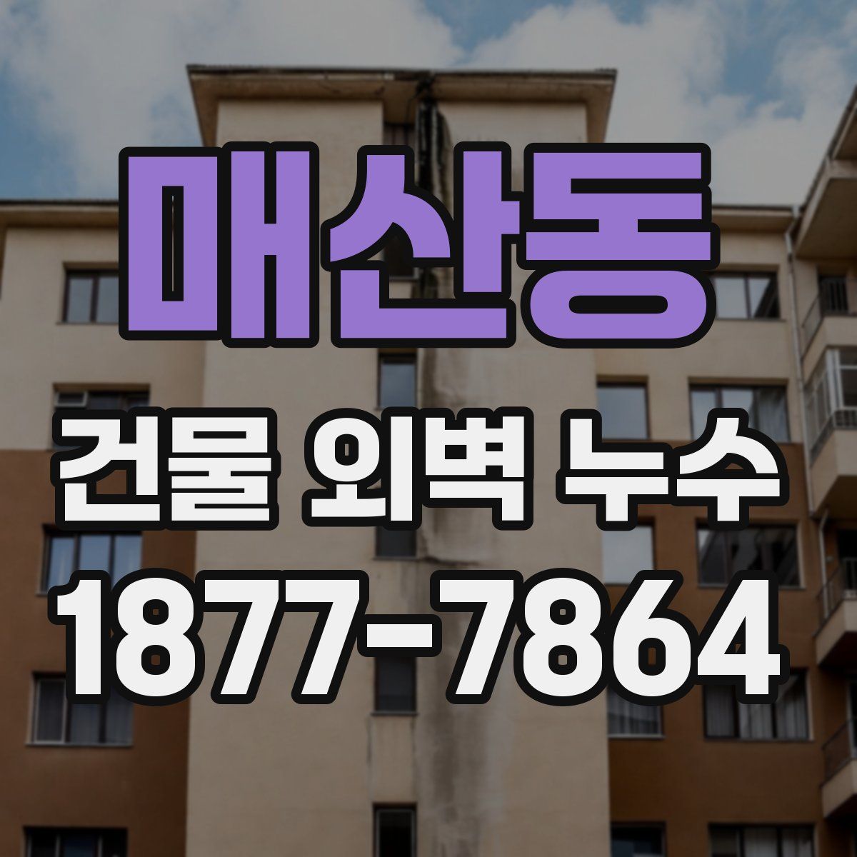 매산동 건물 외벽 누수