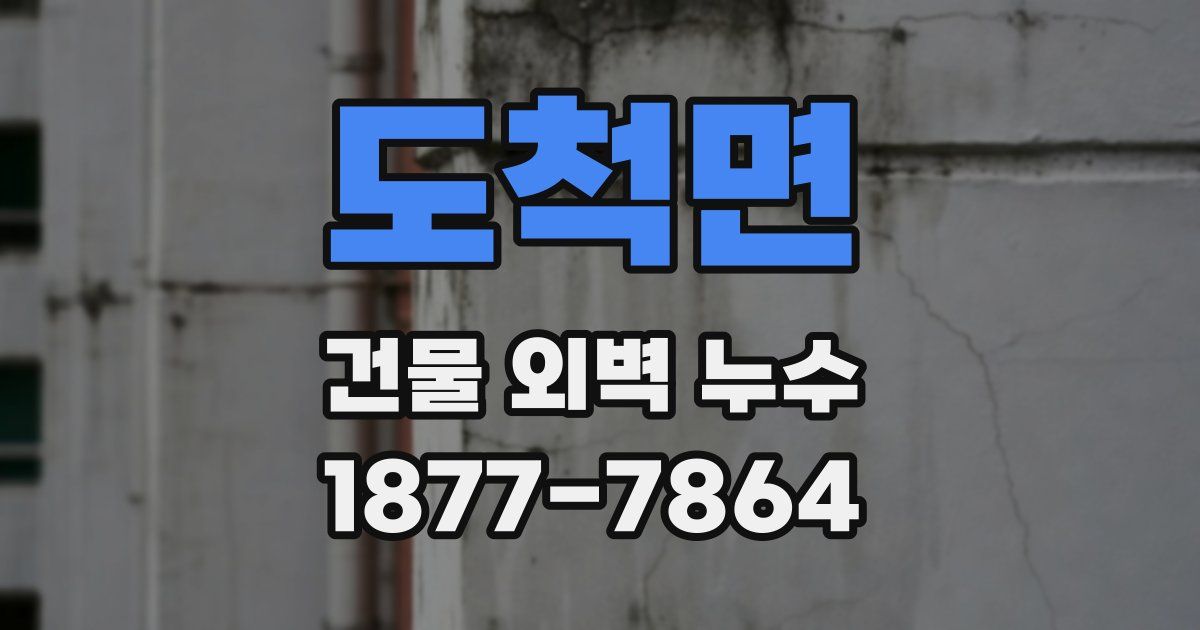 도척면 건물 외벽 누수