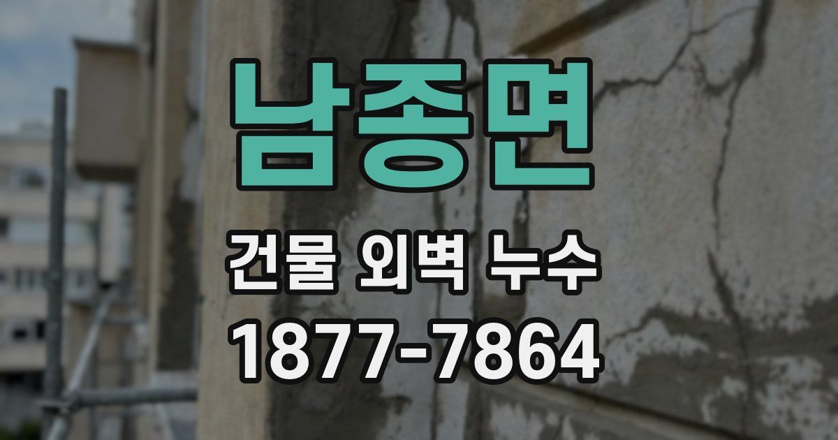 남종면 건물 외벽 누수