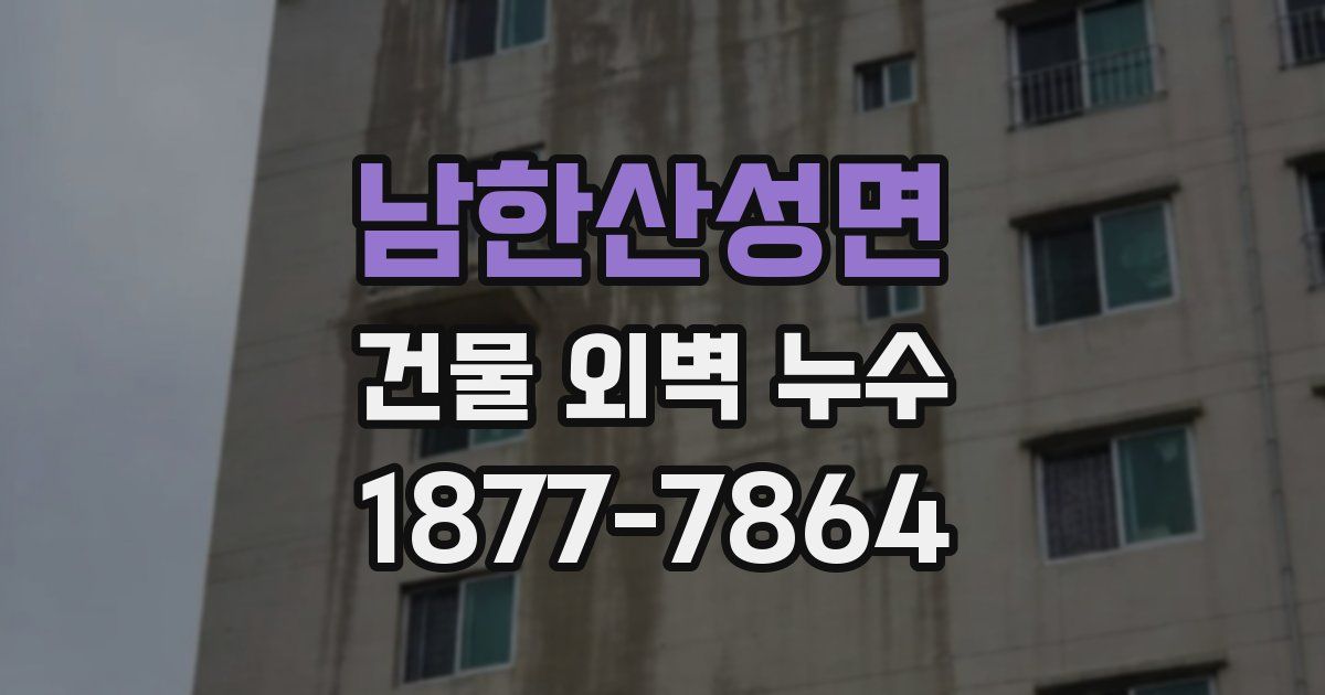 남한산성면 건물 외벽 누수