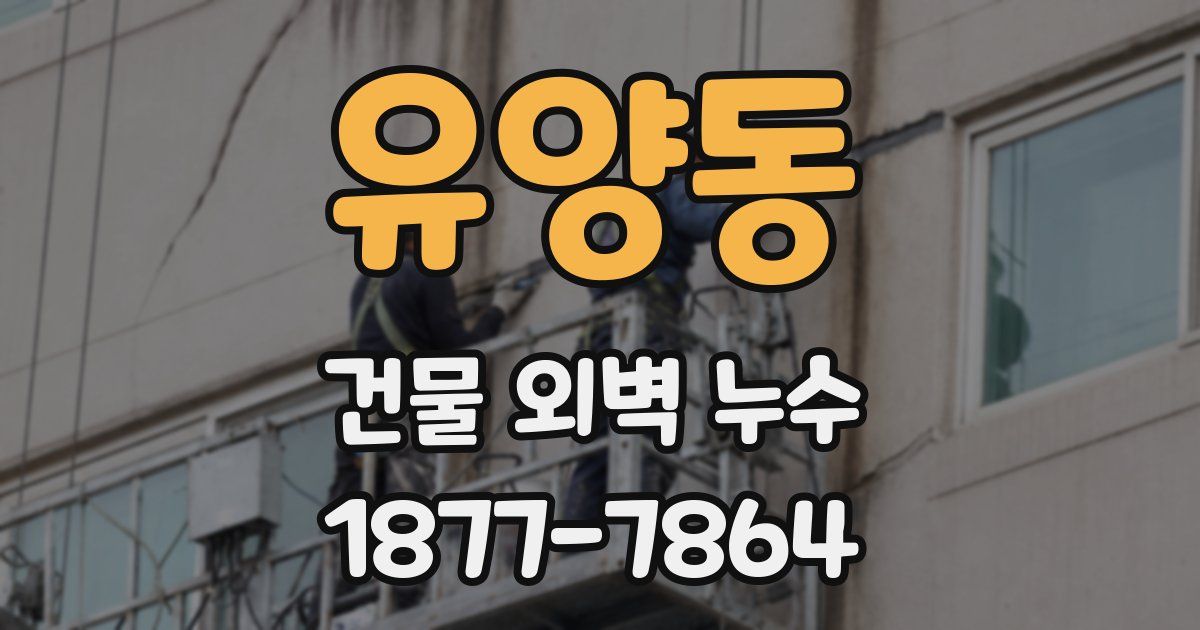 유양동 건물 외벽 누수