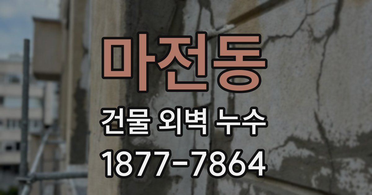 마전동 건물 외벽 누수