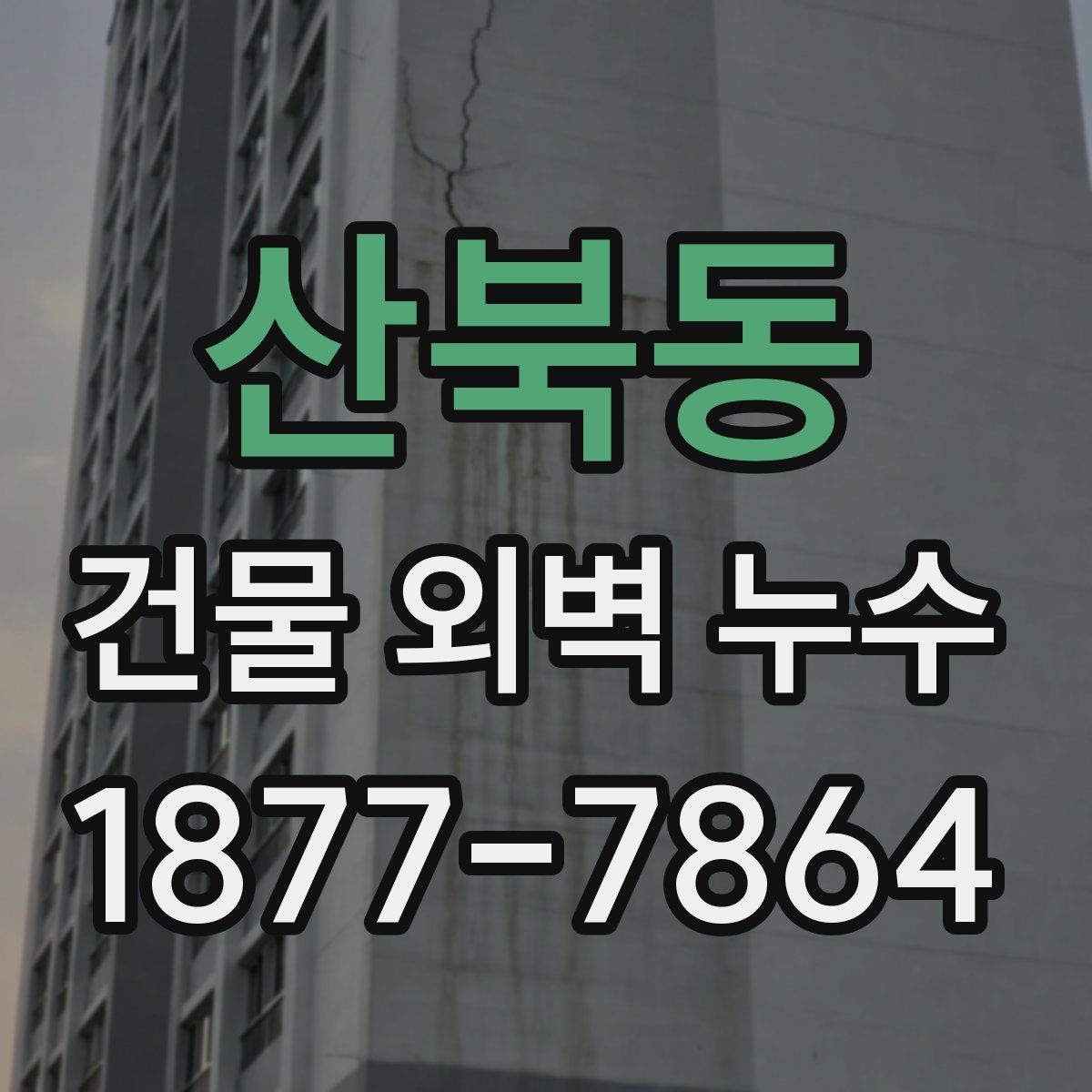 산북동 건물 외벽 누수