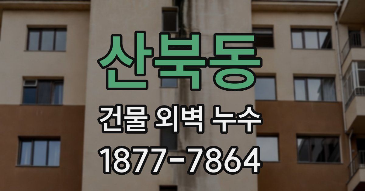 산북동 건물 외벽 누수