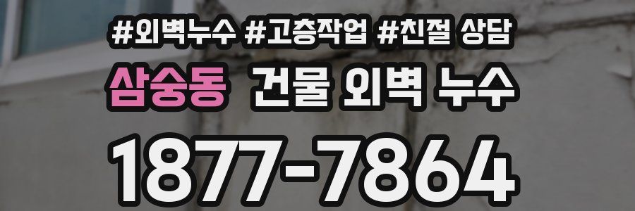 삼숭동 건물 외벽 누수