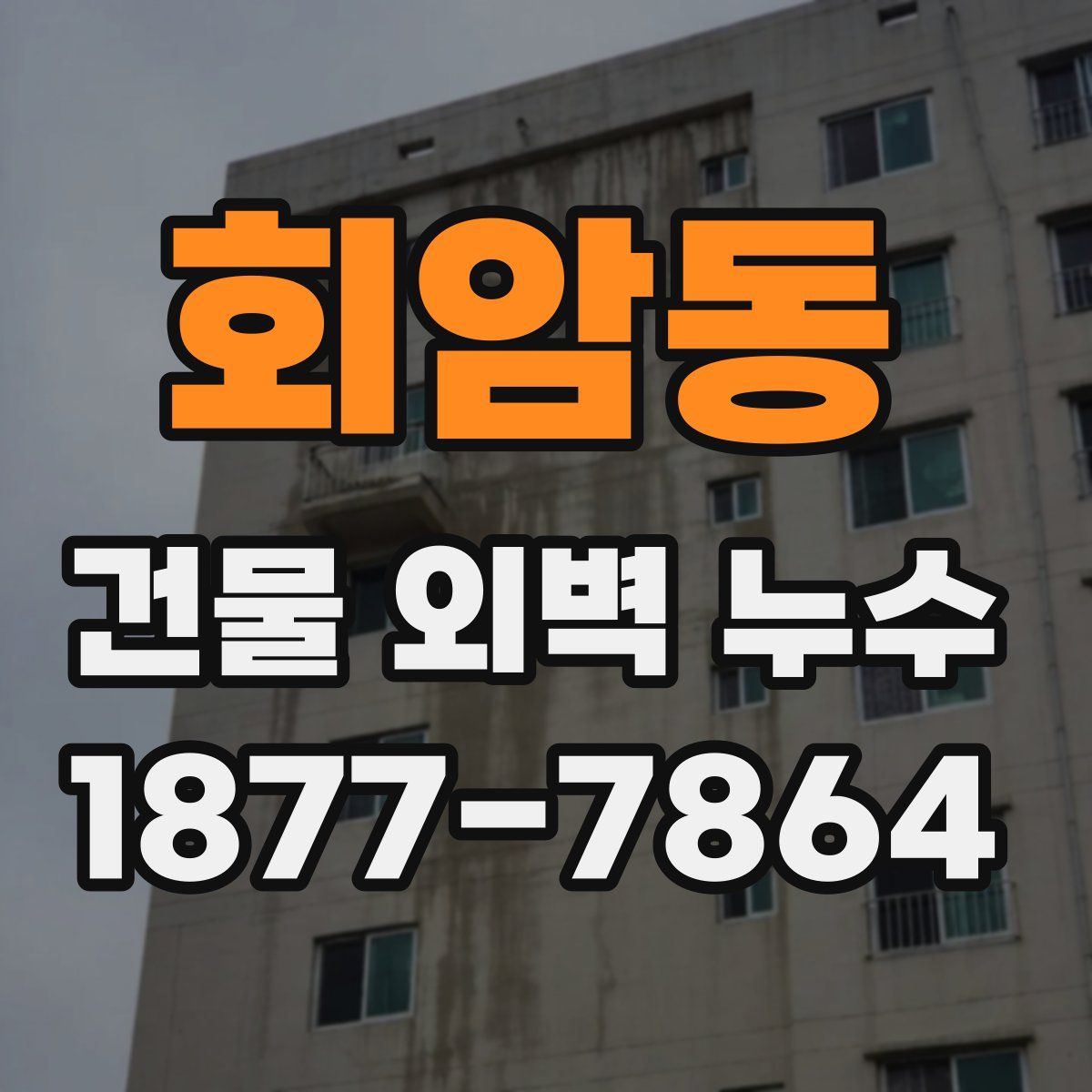 회암동 건물 외벽 누수