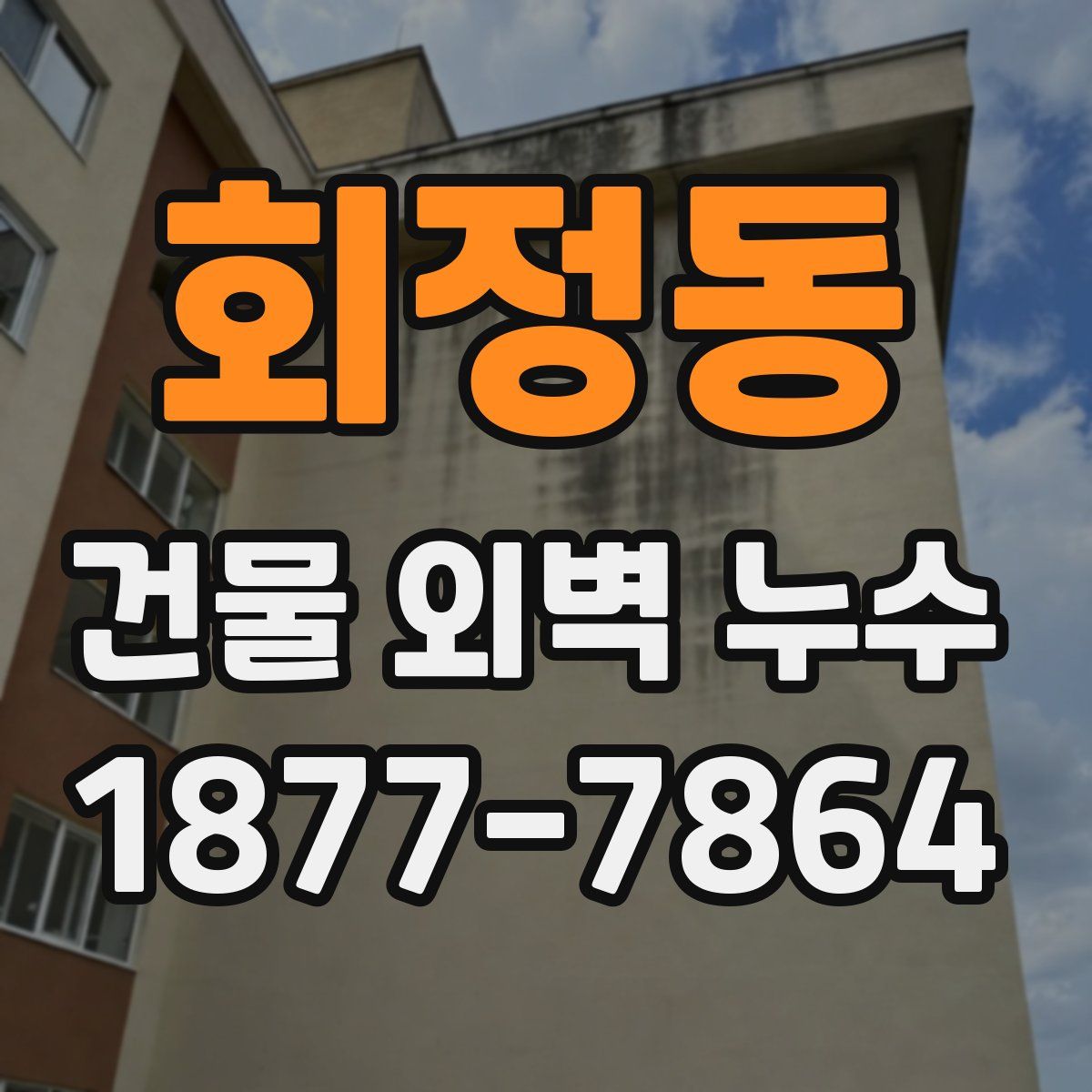 회정동 건물 외벽 누수