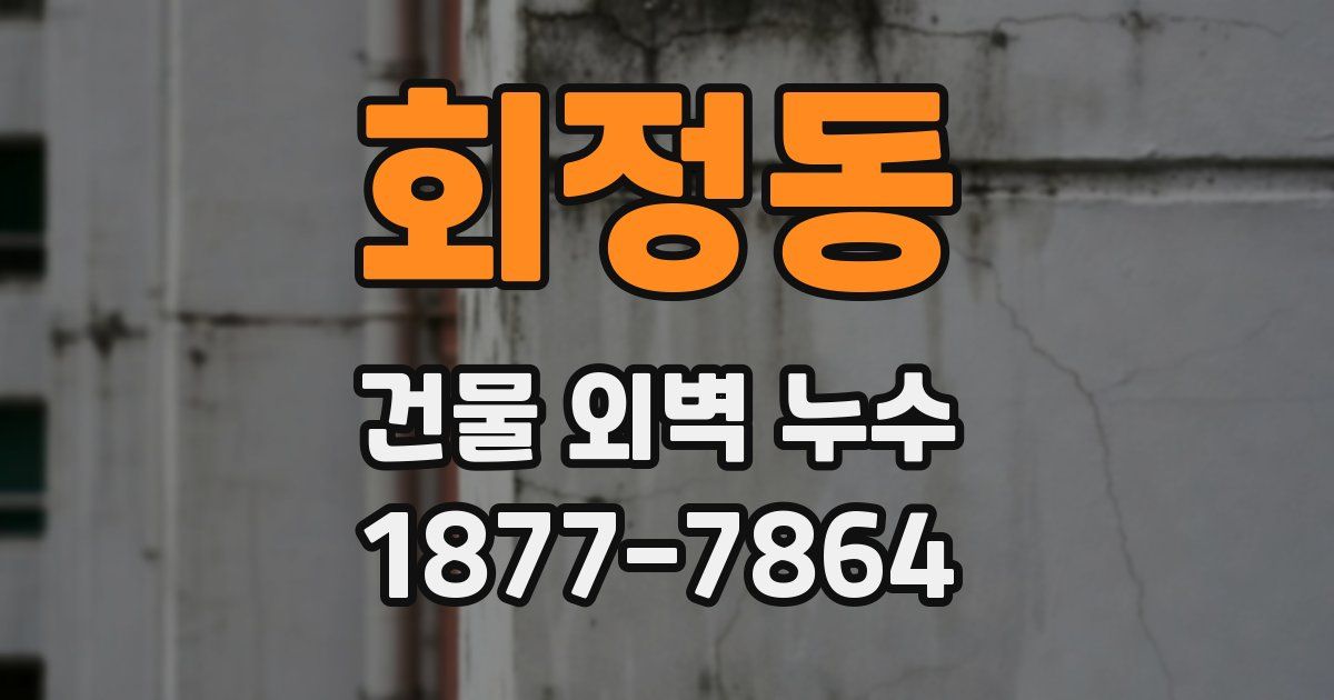 회정동 건물 외벽 누수