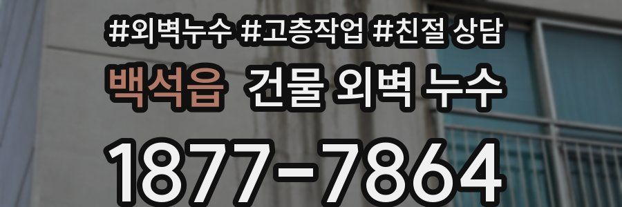 백석읍 건물 외벽 누수