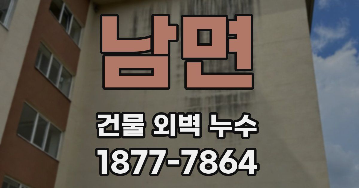 남면 건물 외벽 누수