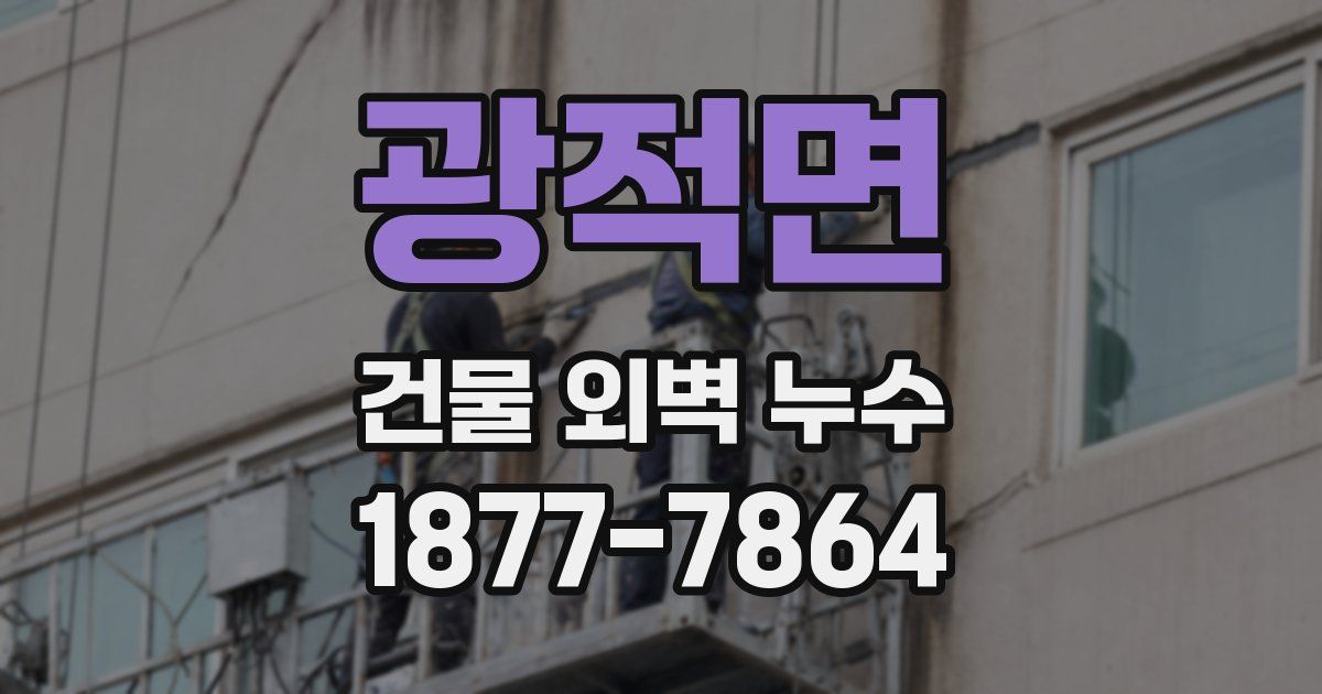 광적면 건물 외벽 누수