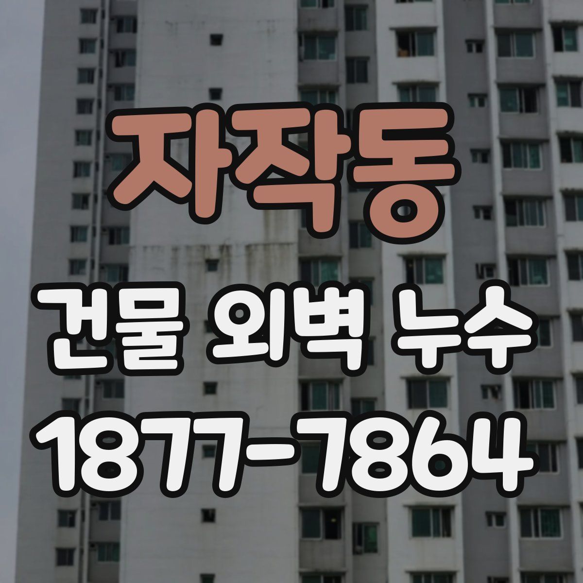 자작동 건물 외벽 누수