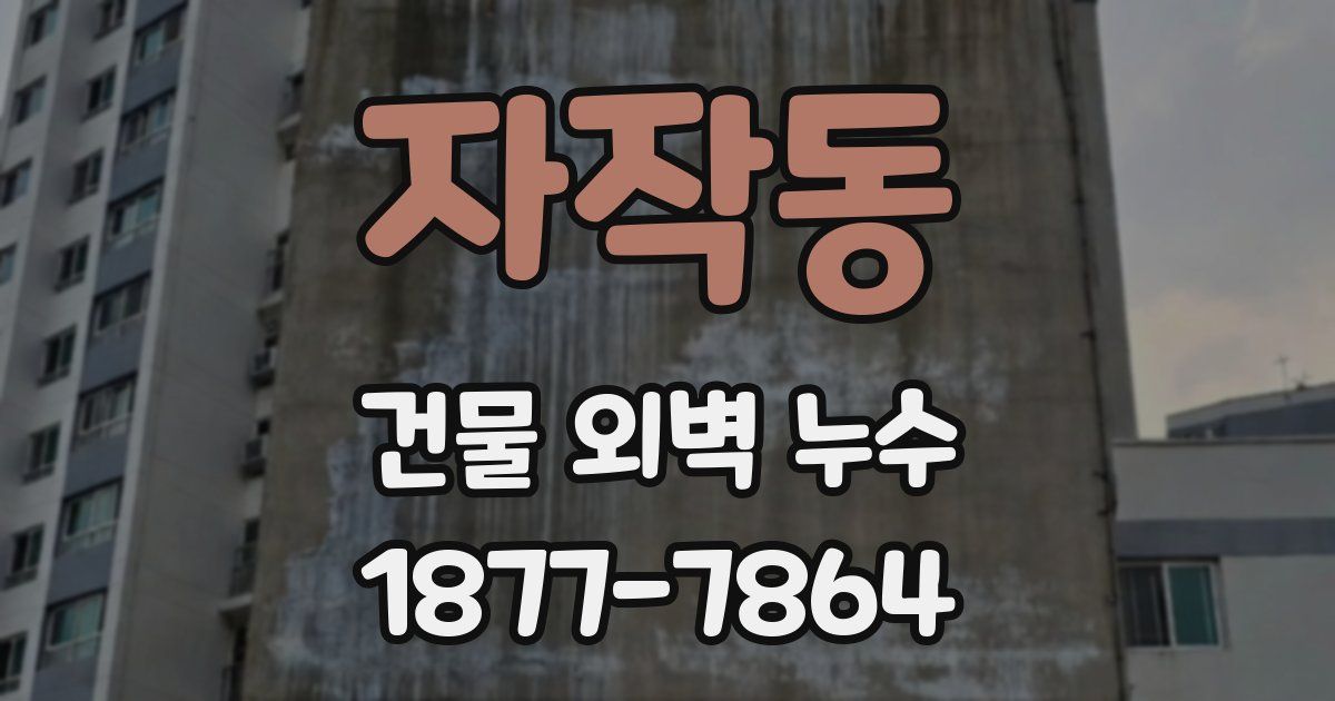 자작동 건물 외벽 누수