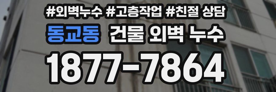 동교동 건물 외벽 누수
