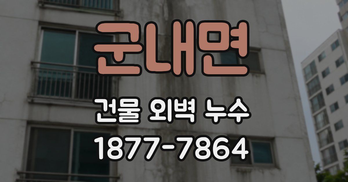 군내면 건물 외벽 누수