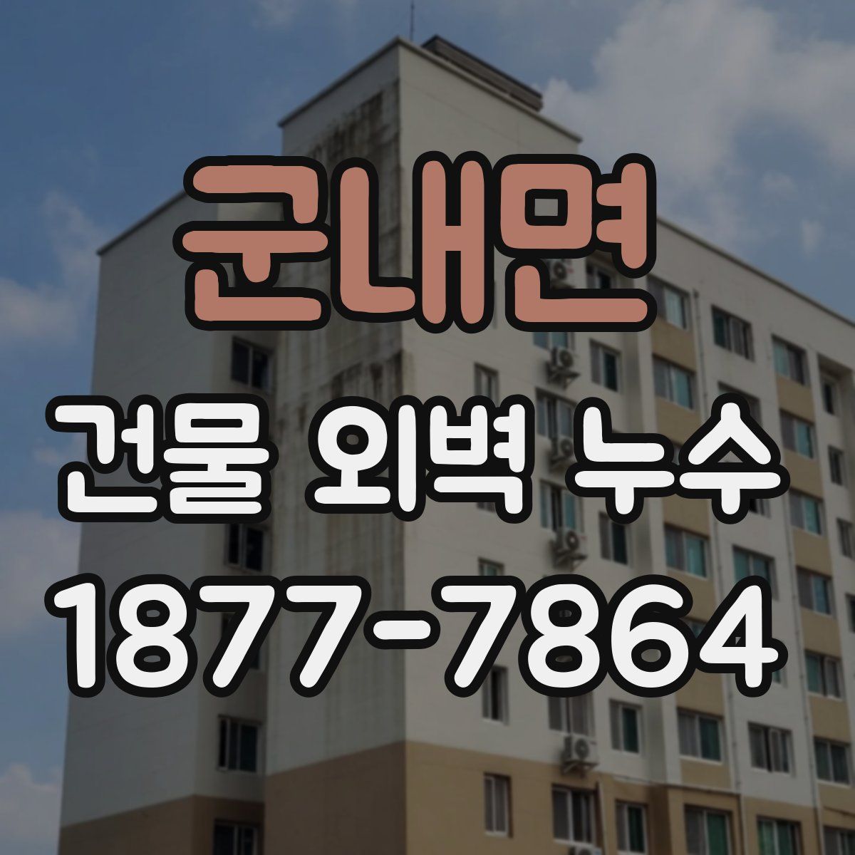 군내면 건물 외벽 누수