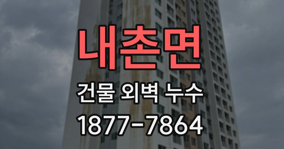내촌면 건물 외벽 누수