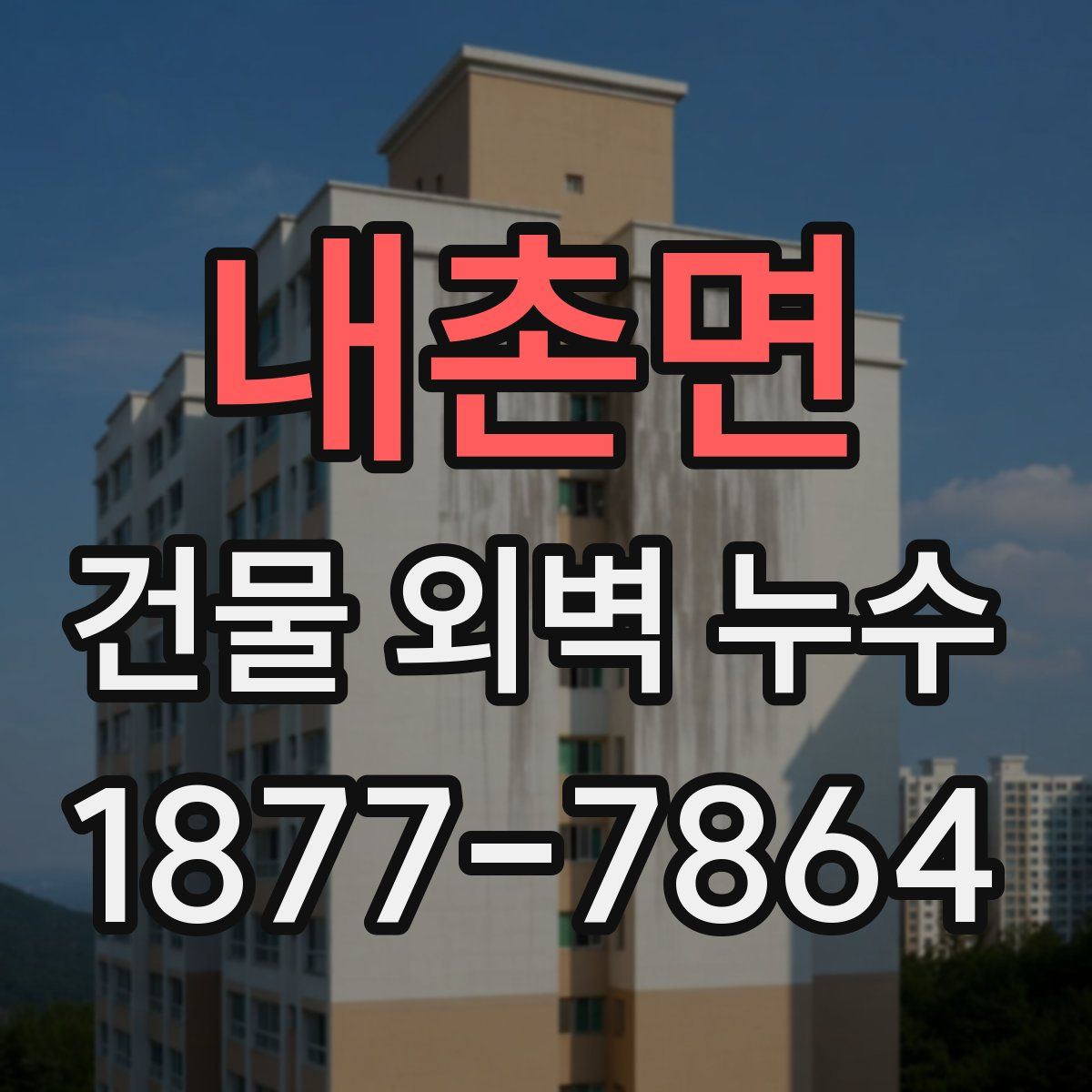 내촌면 건물 외벽 누수