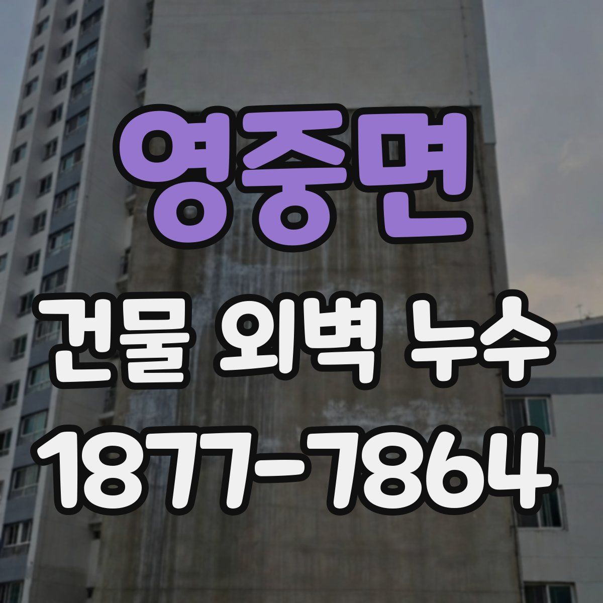 영중면 건물 외벽 누수