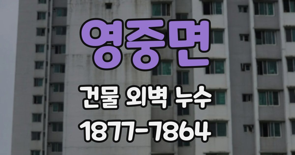 영중면 건물 외벽 누수