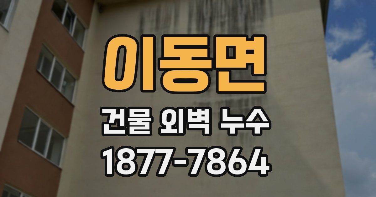 이동면 건물 외벽 누수
