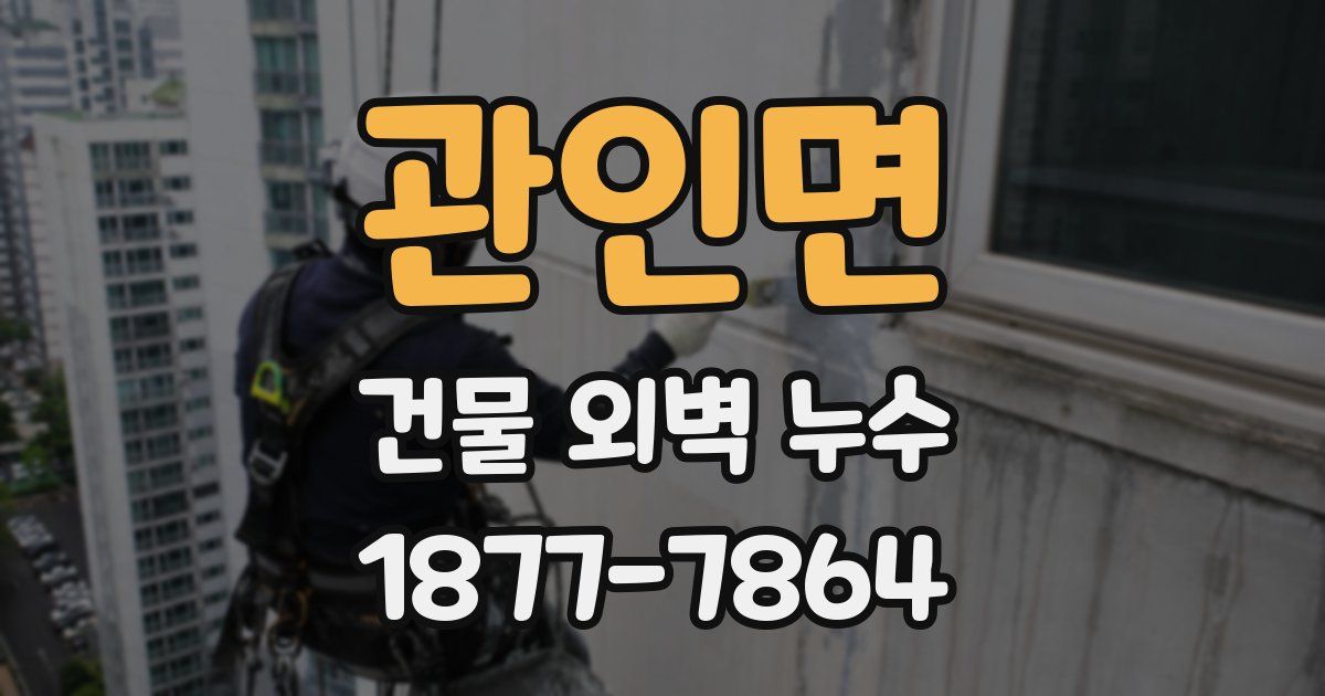 관인면 건물 외벽 누수