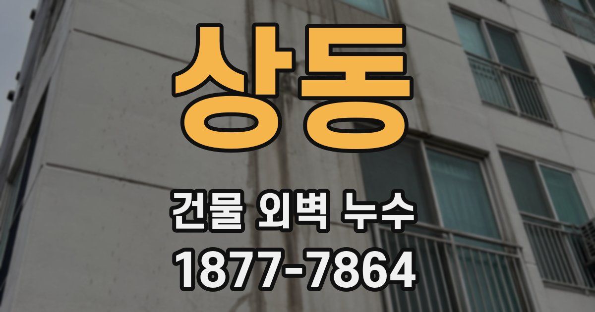 상동 건물 외벽 누수