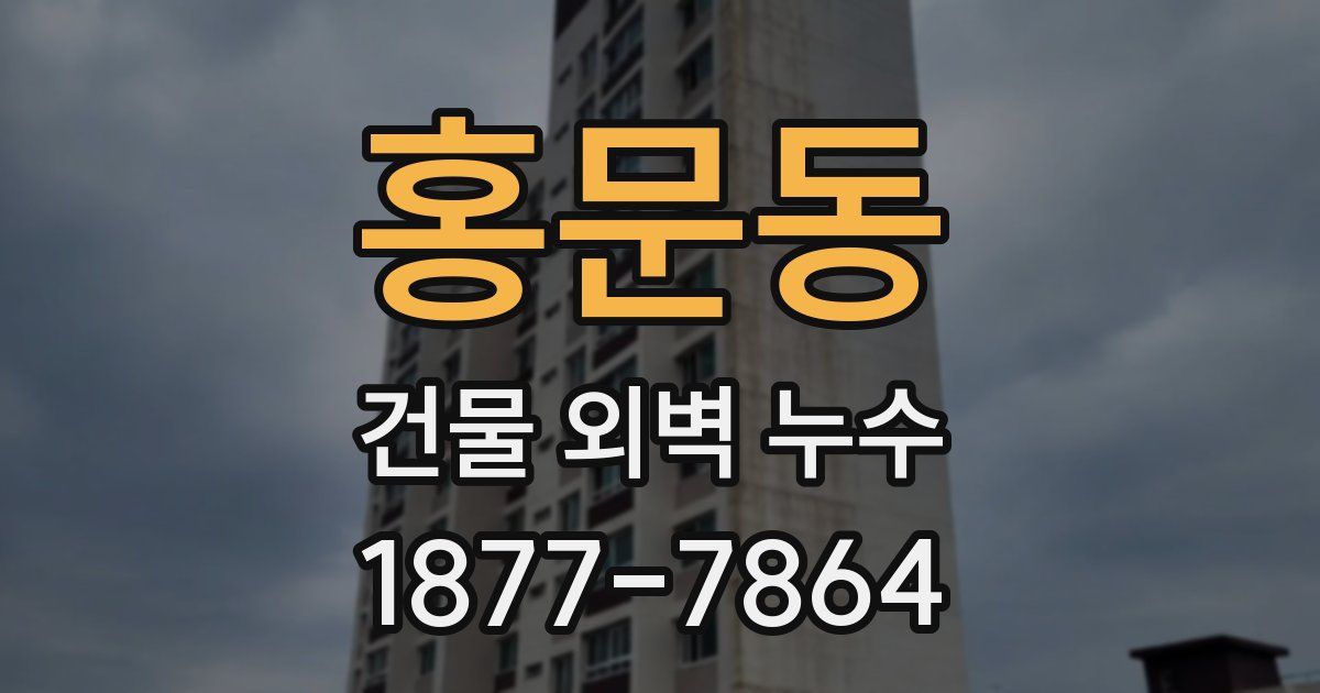 홍문동 건물 외벽 누수