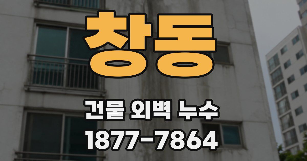 창동 건물 외벽 누수