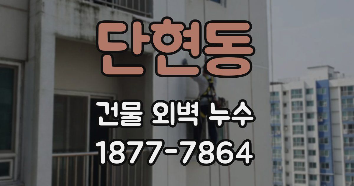 단현동 건물 외벽 누수