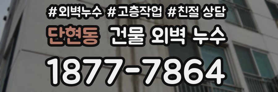 단현동 건물 외벽 누수