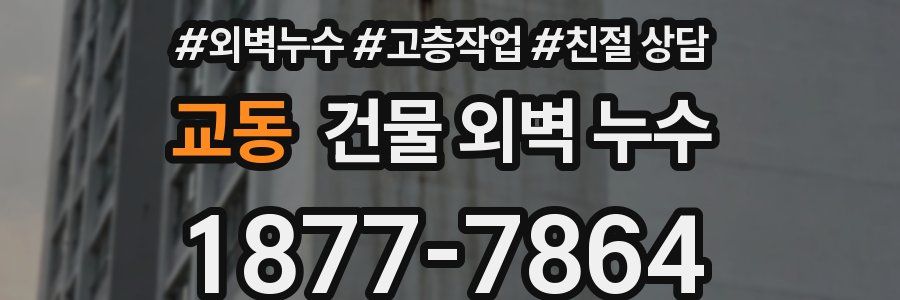 교동 건물 외벽 누수