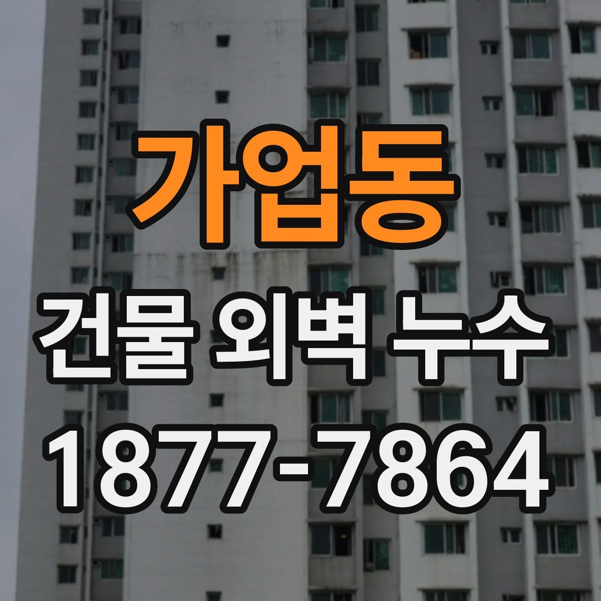 가업동 건물 외벽 누수