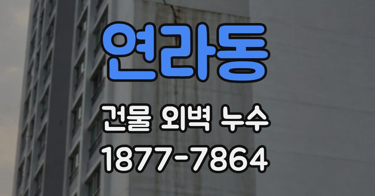 연라동 건물 외벽 누수