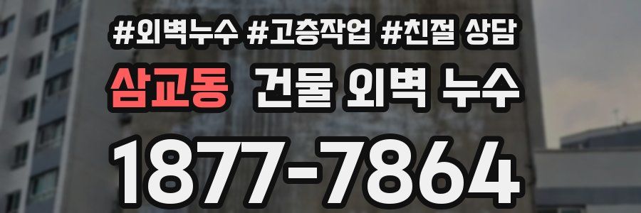 삼교동 건물 외벽 누수