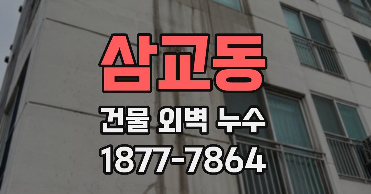 삼교동 건물 외벽 누수