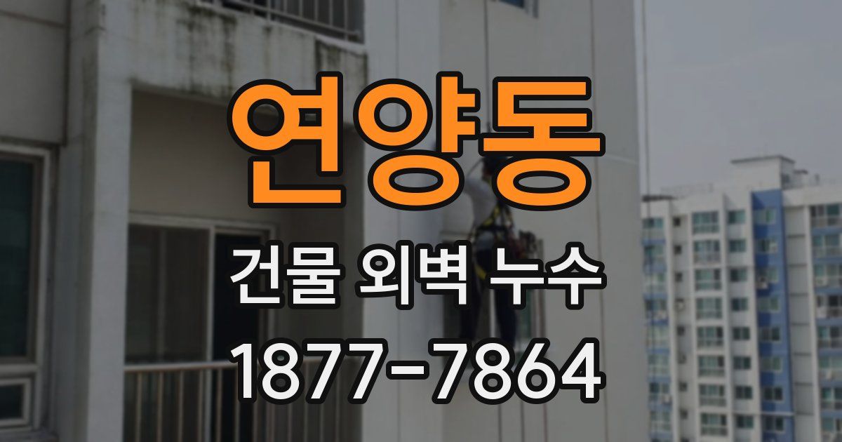 연양동 건물 외벽 누수