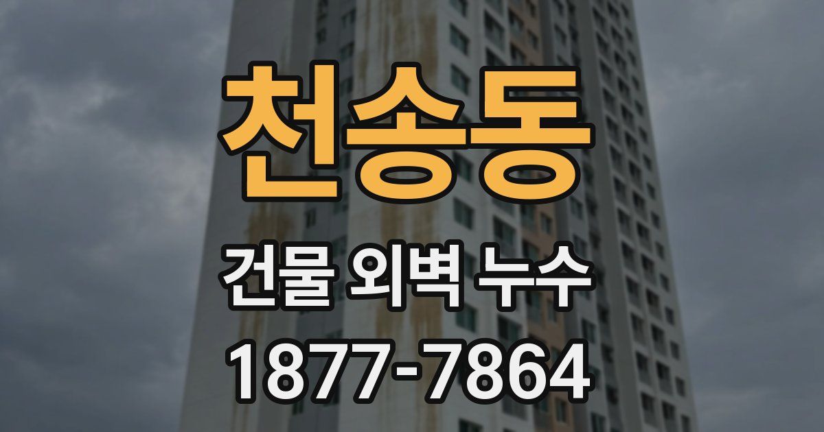 천송동 건물 외벽 누수