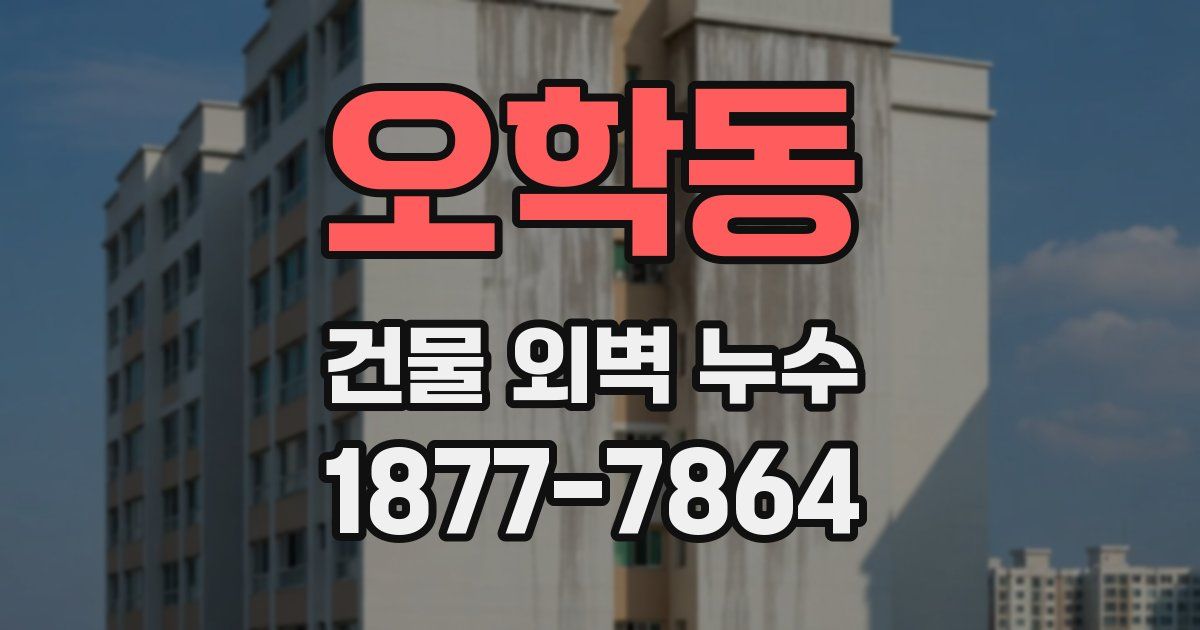 오학동 건물 외벽 누수