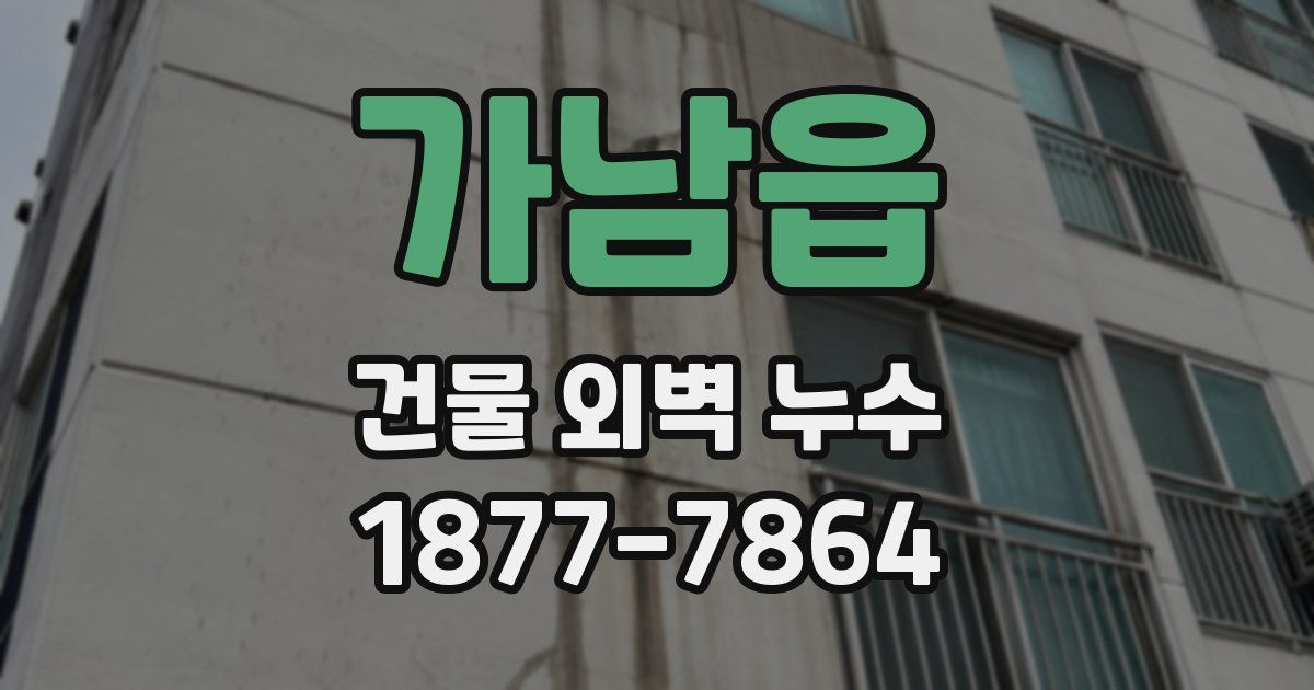 가남읍 건물 외벽 누수