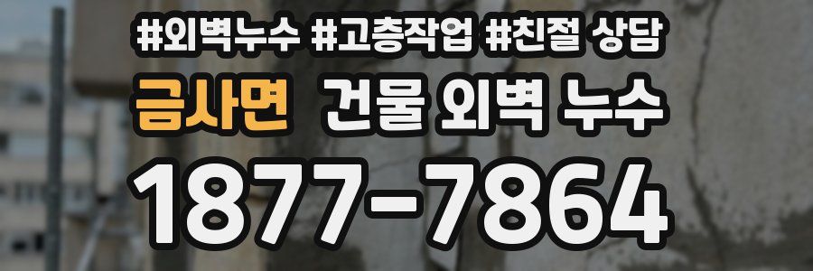 금사면 건물 외벽 누수