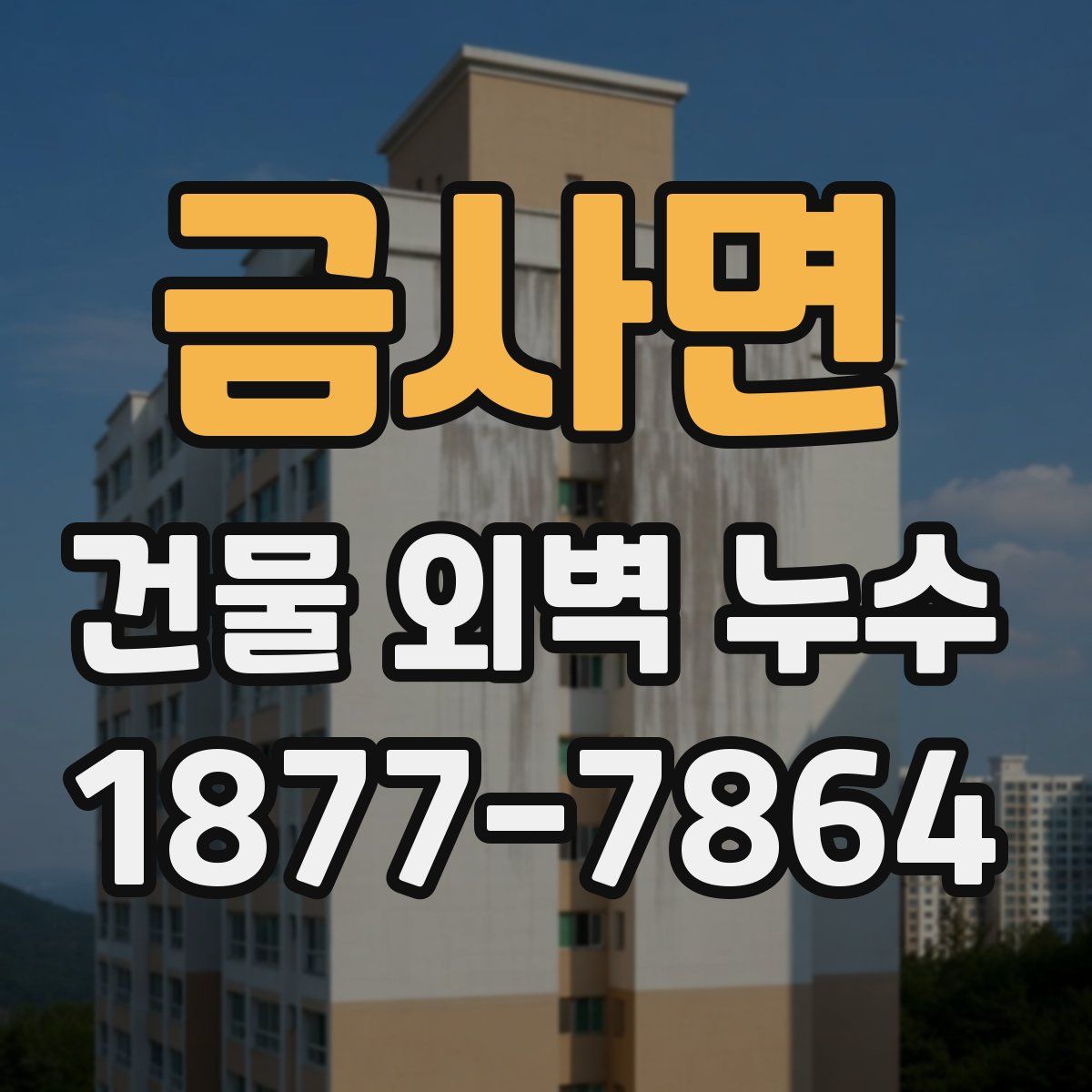 금사면 건물 외벽 누수