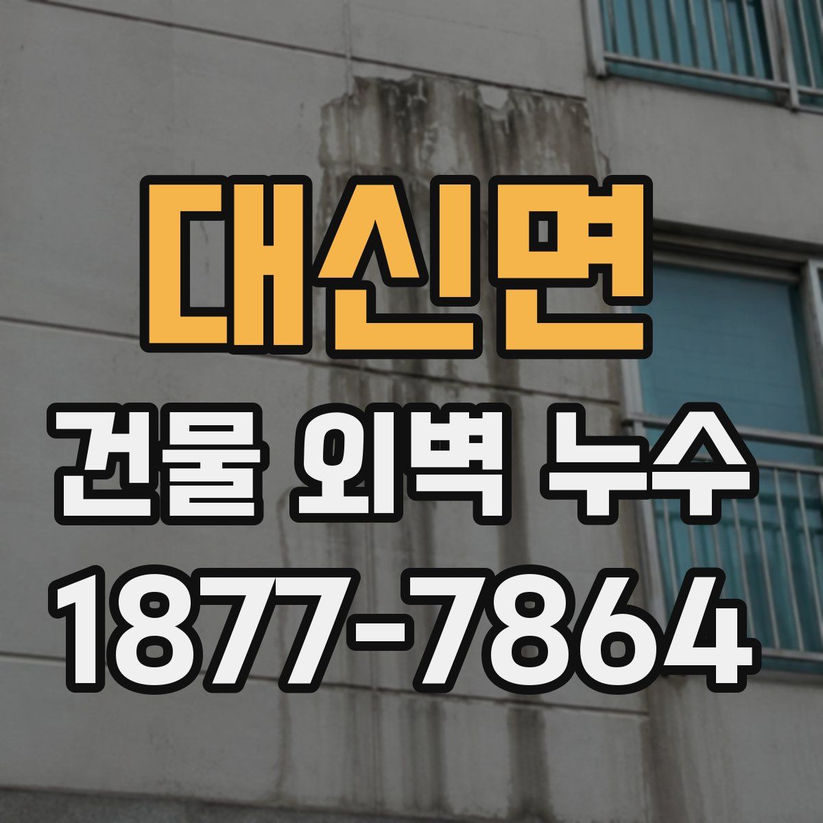 대신면 건물 외벽 누수