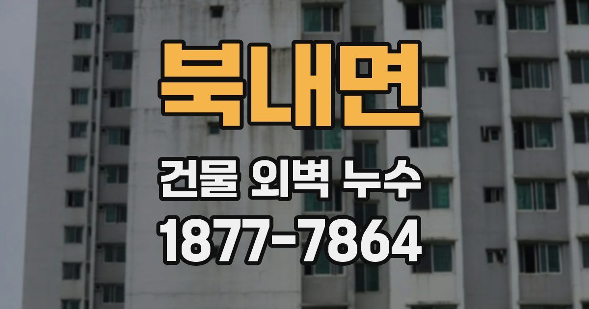 북내면 건물 외벽 누수
