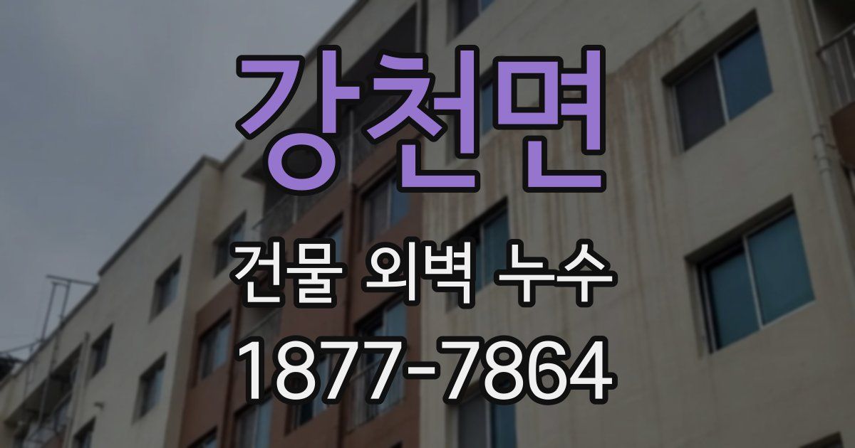 강천면 건물 외벽 누수