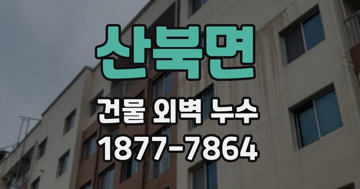 산북면 건물 외벽 누수