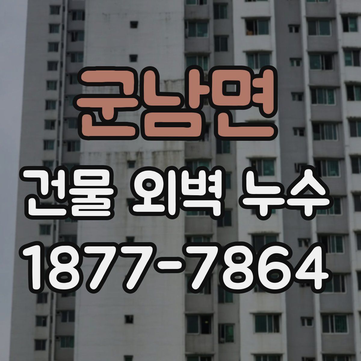 군남면 건물 외벽 누수