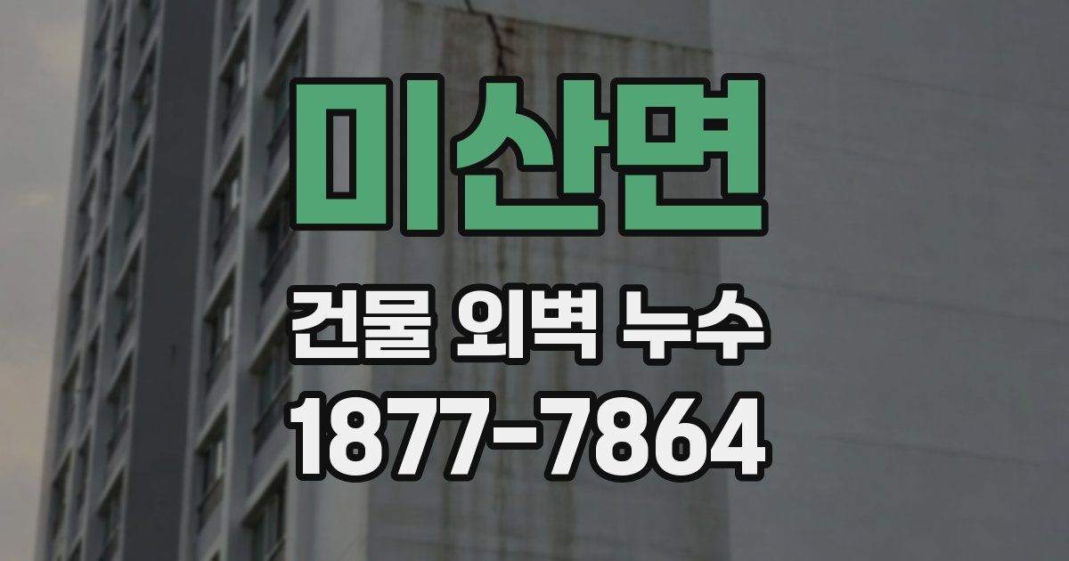 미산면 건물 외벽 누수