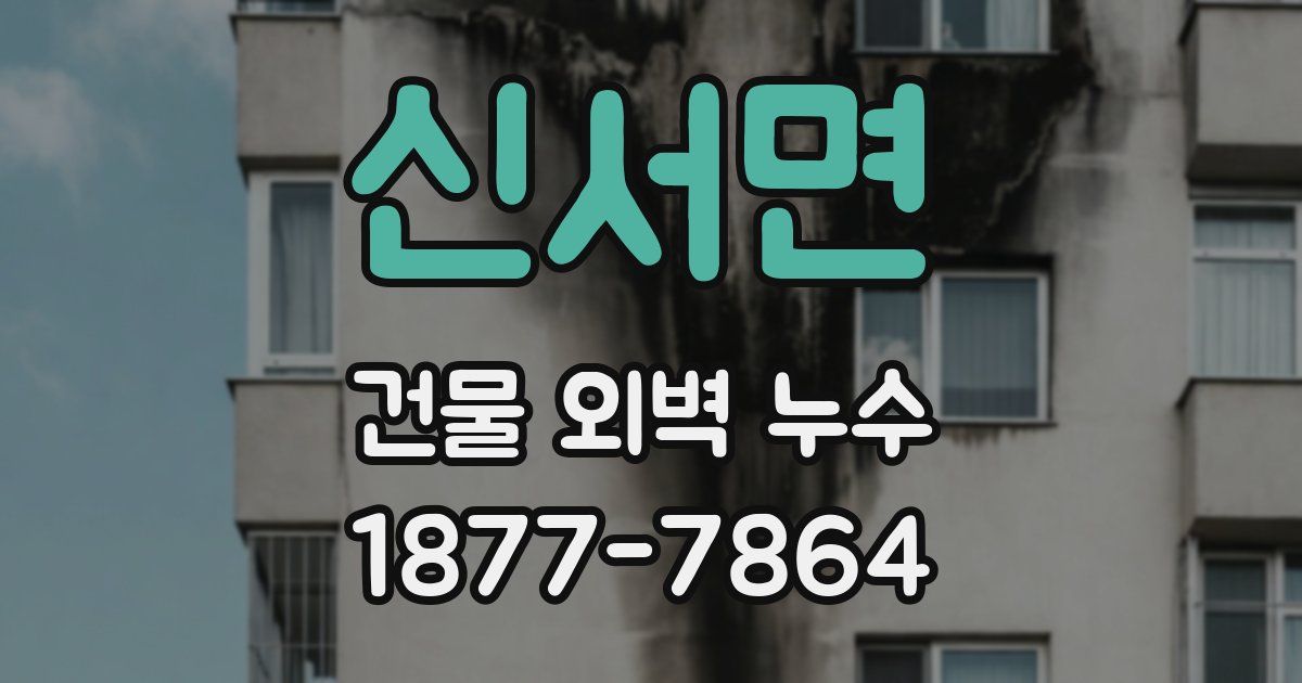 신서면 건물 외벽 누수