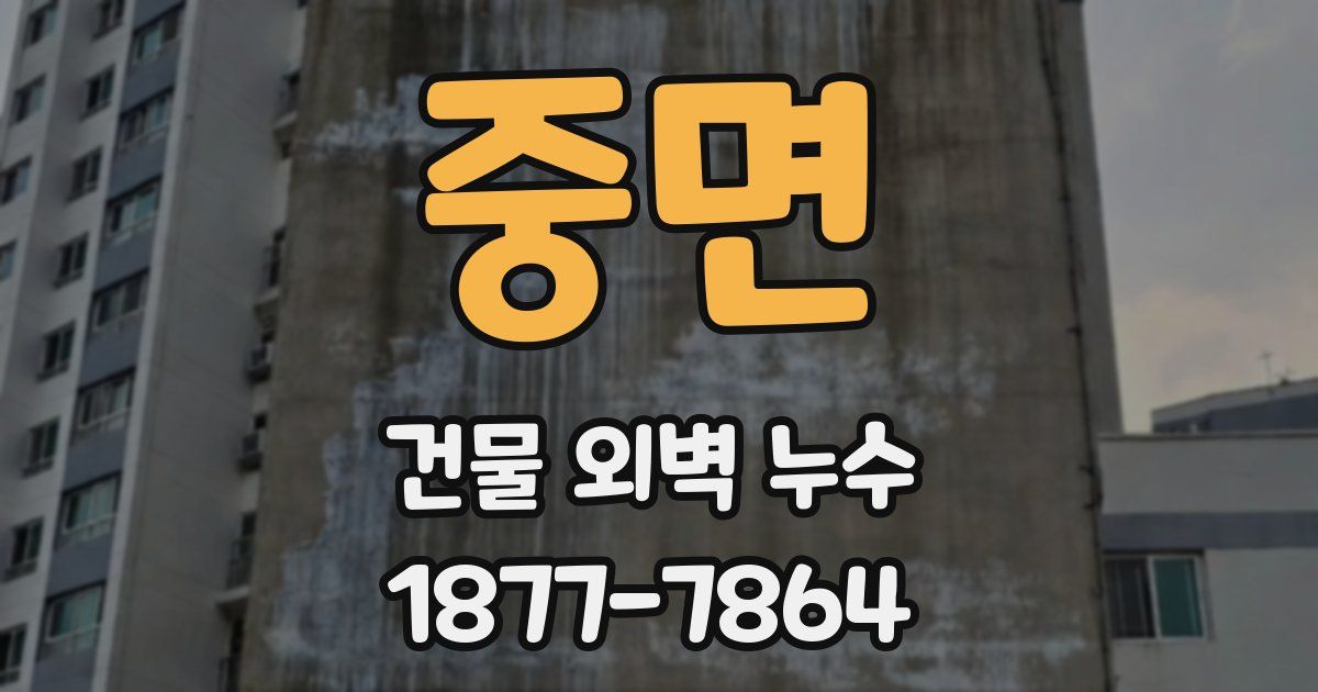 중면 건물 외벽 누수